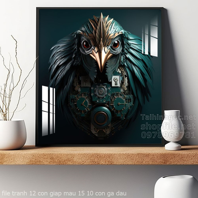 file tranh 12 con giap mau 15 10 con ga dau