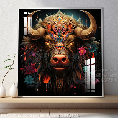 file tranh 12 con giap mau 16 02 con trau suu