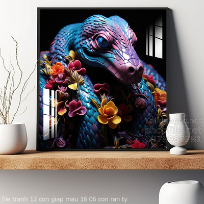 file tranh 12 con giap mau 16 06 con ran ty