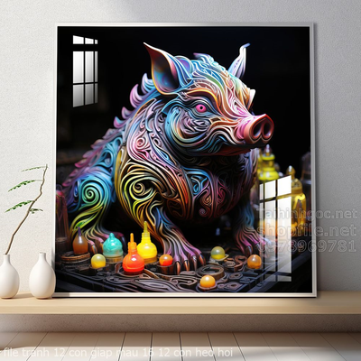 file tranh 12 con giap mau 16 12 con heo hoi