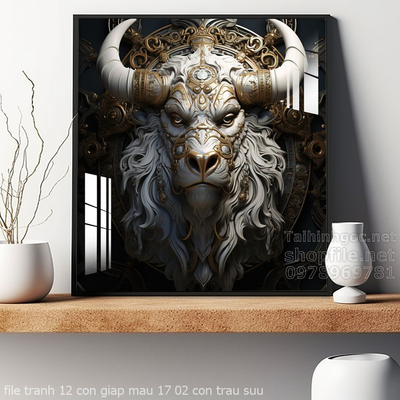 file tranh 12 con giap mau 17 02 con trau suu