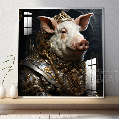 file tranh 12 con giap mau 17 12 con heo hoi