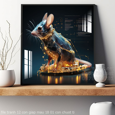 file tranh 12 con giap mau 18 01 con chuot ti