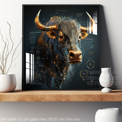 file tranh 12 con giap mau 18 02 con trau suu