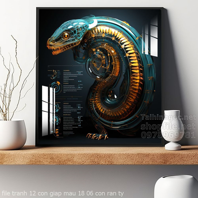 file tranh 12 con giap mau 18 06 con ran ty