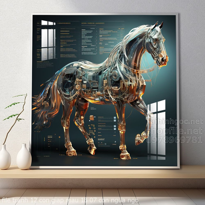 file tranh 12 con giap mau 18 07 con ngua ngo