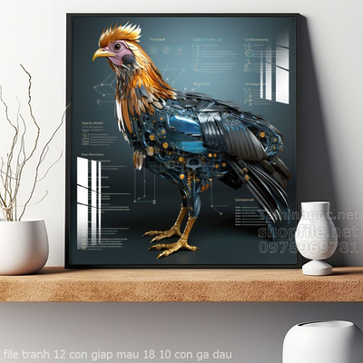 file tranh 12 con giap mau 18 10 con ga dau