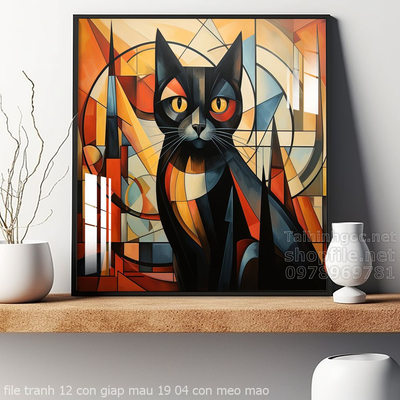 file tranh 12 con giap mau 19 04 con meo mao