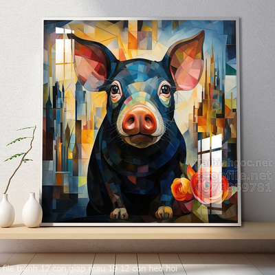 file tranh 12 con giap mau 19 12 con heo hoi