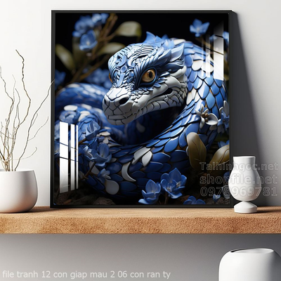 file tranh 12 con giap mau 2 06 con ran ty