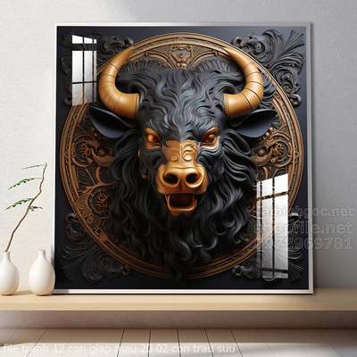 file tranh 12 con giap mau 20 02 con trau suu