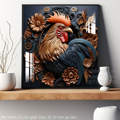 file tranh 12 con giap mau 20 10 con ga dau