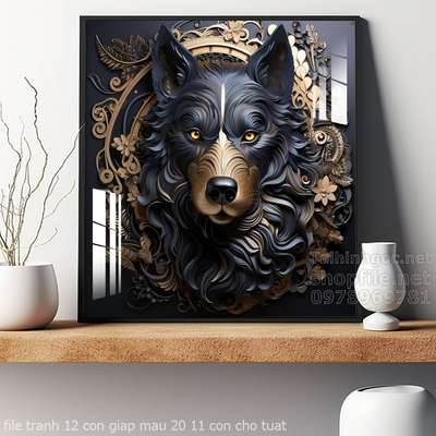 file tranh 12 con giap mau 20 11 con cho tuat