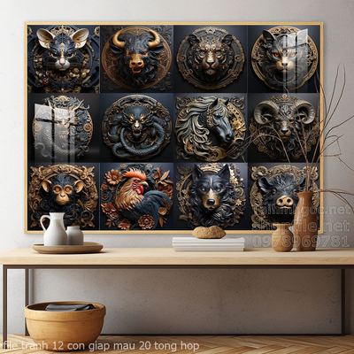 file tranh 12 con giap mau 20 tong hop