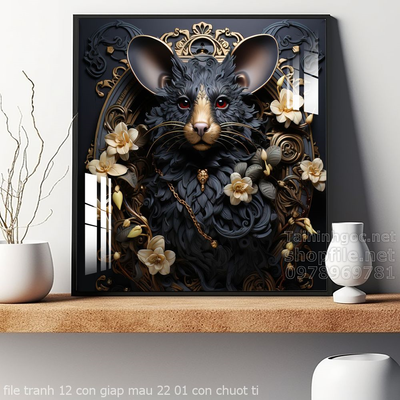 file tranh 12 con giap mau 22 01 con chuot ti