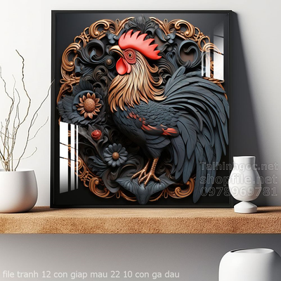 file tranh 12 con giap mau 22 10 con ga dau