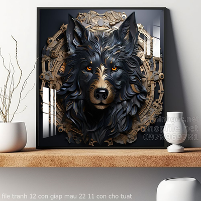 file tranh 12 con giap mau 22 11 con cho tuat