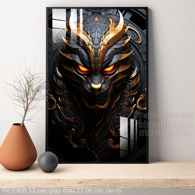 file tranh 12 con giap mau 23 06 con ran ty