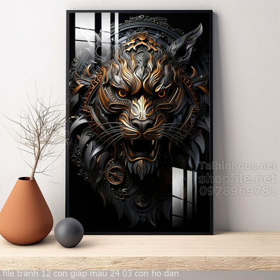 file tranh 12 con giap mau 24 03 con ho dan