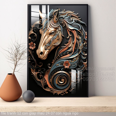 file tranh 12 con giap mau 24 07 con ngua ngo