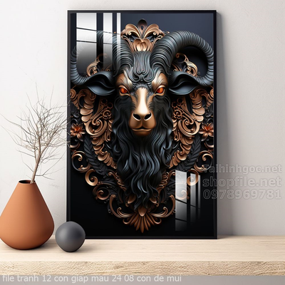 file tranh 12 con giap mau 24 08 con de mui