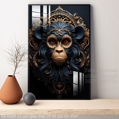 file tranh 12 con giap mau 24 09 con khi than