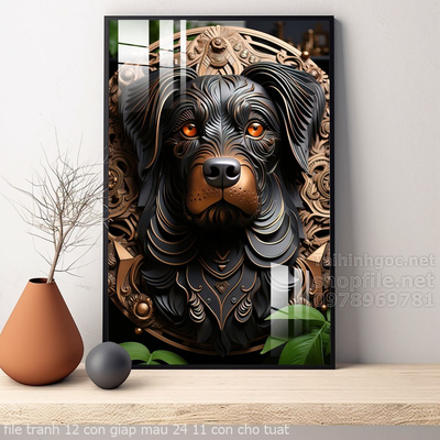 file tranh 12 con giap mau 24 11 con cho tuat