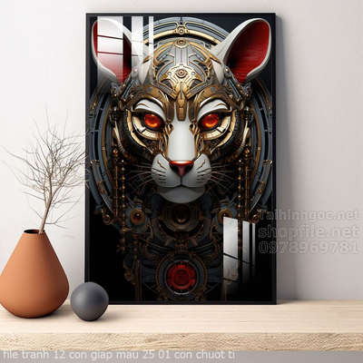 file tranh 12 con giap mau 25 01 con chuot ti