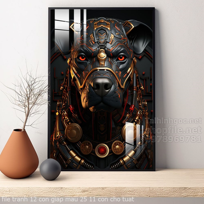 file tranh 12 con giap mau 25 11 con cho tuat