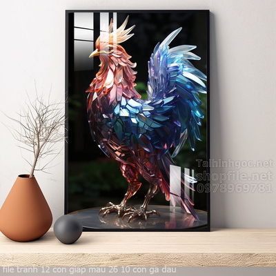 file tranh 12 con giap mau 26 10 con ga dau