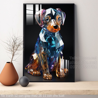 file tranh 12 con giap mau 26 11 con cho tuat