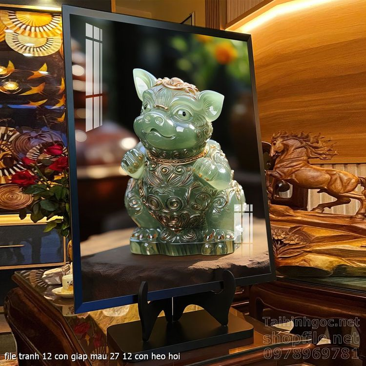 file tranh 12 con giap mau 27 12 con heo hoi