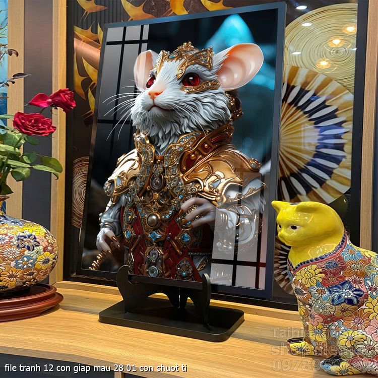 file tranh 12 con giap mau 28 01 con chuot ti