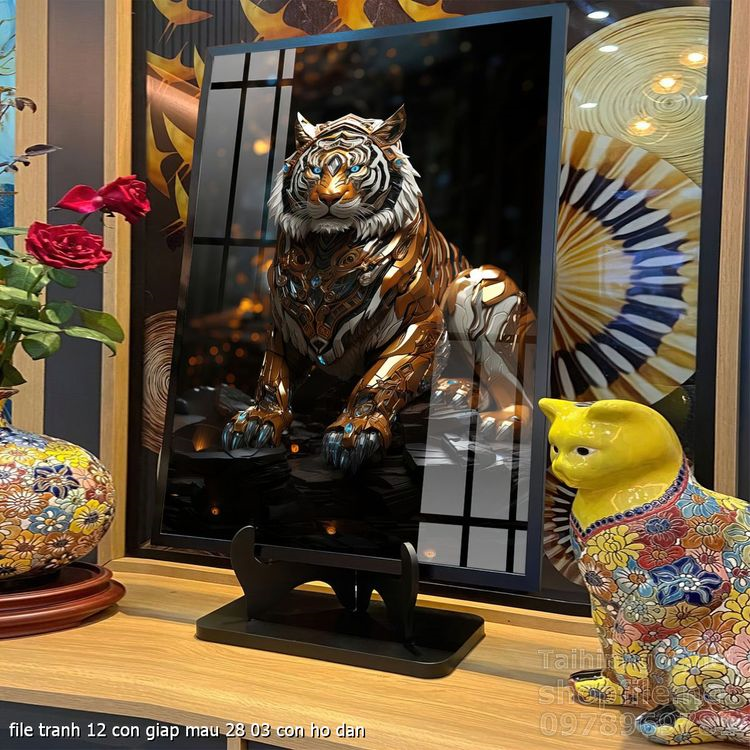 file tranh 12 con giap mau 28 03 con ho dan