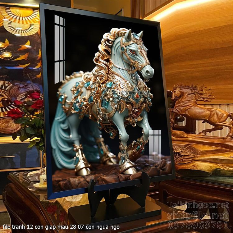 file tranh 12 con giap mau 28 07 con ngua ngo