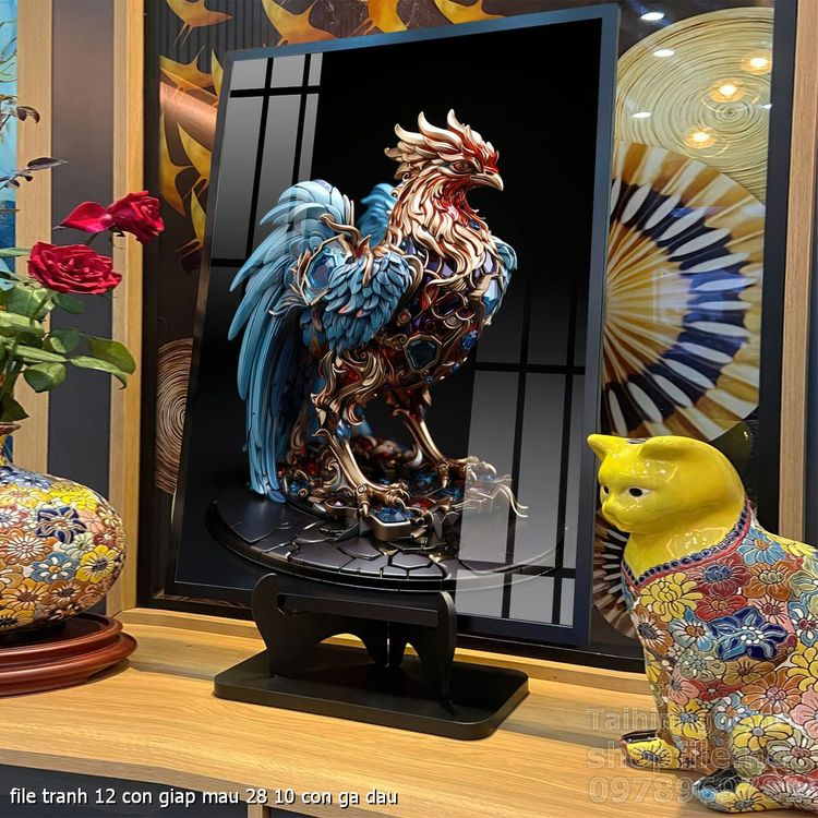 file tranh 12 con giap mau 28 10 con ga dau