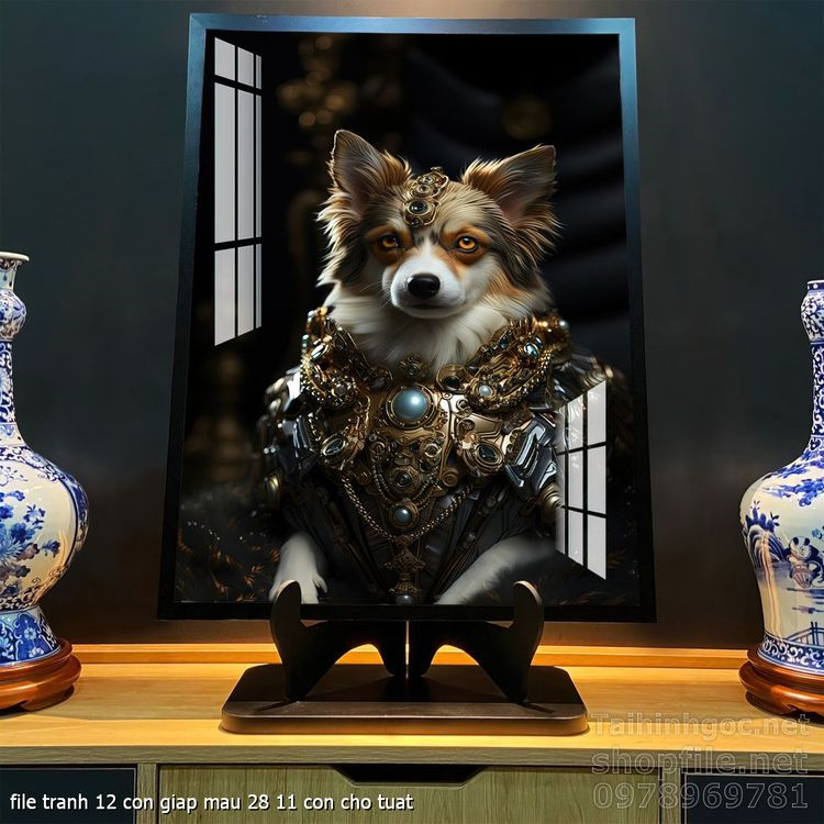 file tranh 12 con giap mau 28 11 con cho tuat