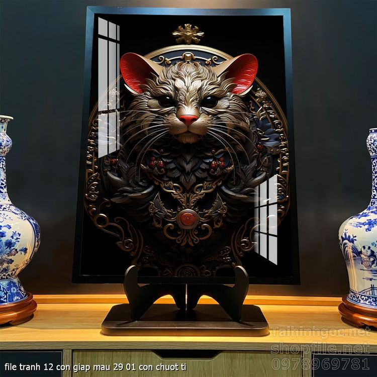 file tranh 12 con giap mau 29 01 con chuot ti