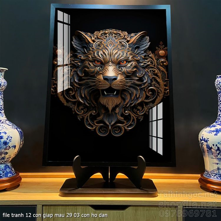 file tranh 12 con giap mau 29 03 con ho dan