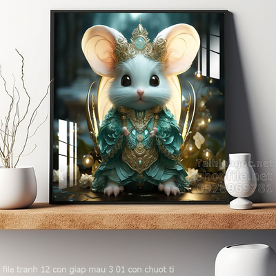file tranh 12 con giap mau 3 01 con chuot ti