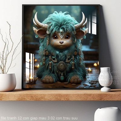 file tranh 12 con giap mau 3 02 con trau suu