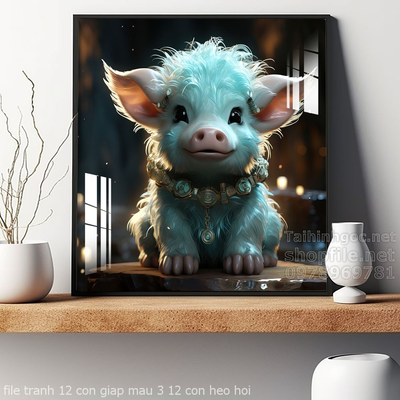 file tranh 12 con giap mau 3 12 con heo hoi
