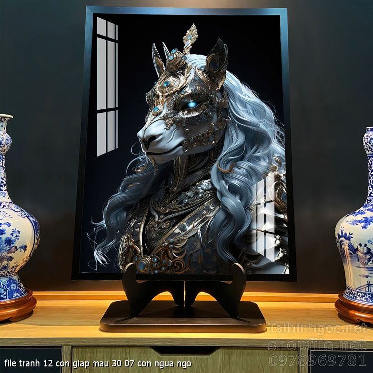 file tranh 12 con giap mau 30 07 con ngua ngo