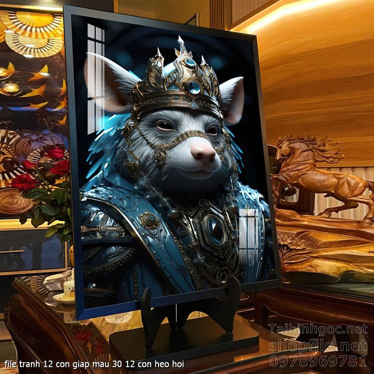 file tranh 12 con giap mau 30 12 con heo hoi