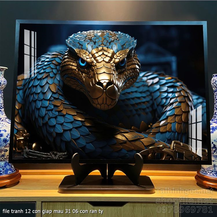 file tranh 12 con giap mau 31 06 con ran ty