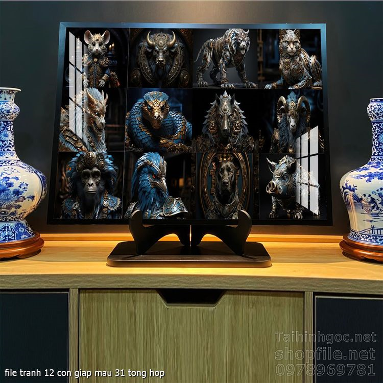 file tranh 12 con giap mau 31 tong hop