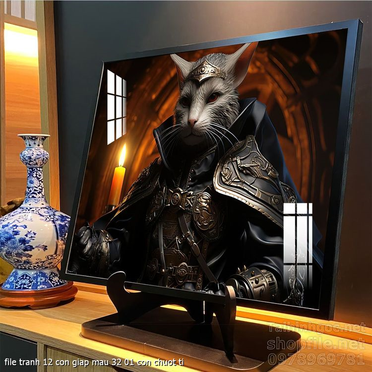 file tranh 12 con giap mau 32 01 con chuot ti