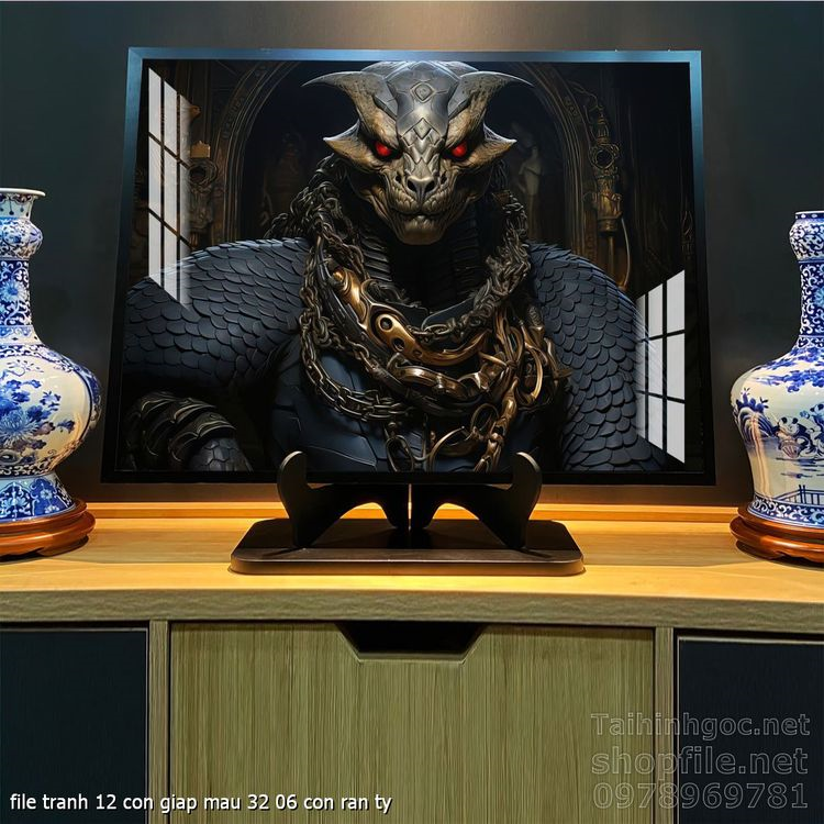 file tranh 12 con giap mau 32 06 con ran ty