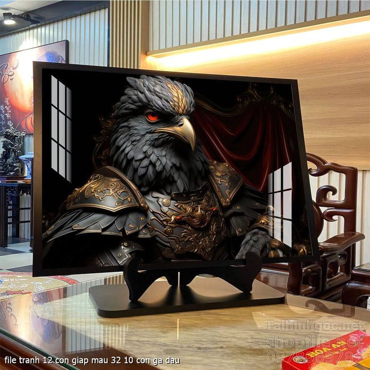 file tranh 12 con giap mau 32 10 con ga dau