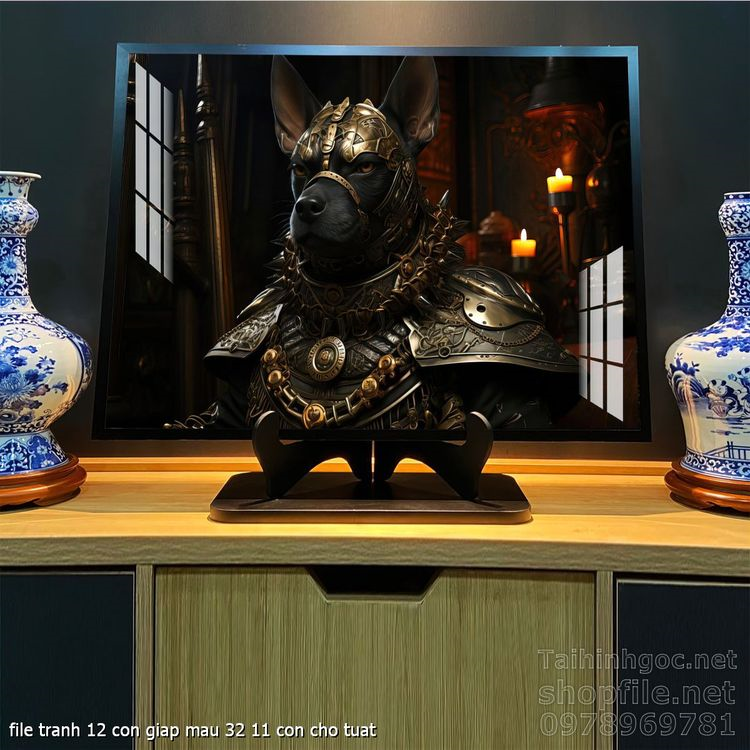 file tranh 12 con giap mau 32 11 con cho tuat